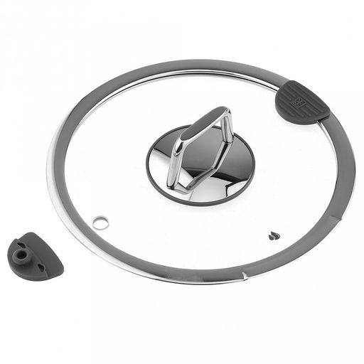 Кастрюля из нержавеющей стали "Сascade" 3л, д20см, h10,5-15см, s0,6мм, дно д18,5см, s2,9мм, стеклянная крышка со стальным ободом и сливом, пароотовод, капсулированное дно, полировка внешняя - матовая, внутренняя - матовая, ручки из нержавеющей стали