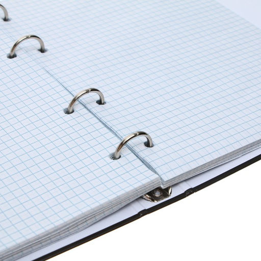 Тетрадь на кольцах, в клетку, 160 листов Графика на черном, обложка 7БЦ, без вырубки под кольца, блок офсет - Calligrata фото 5