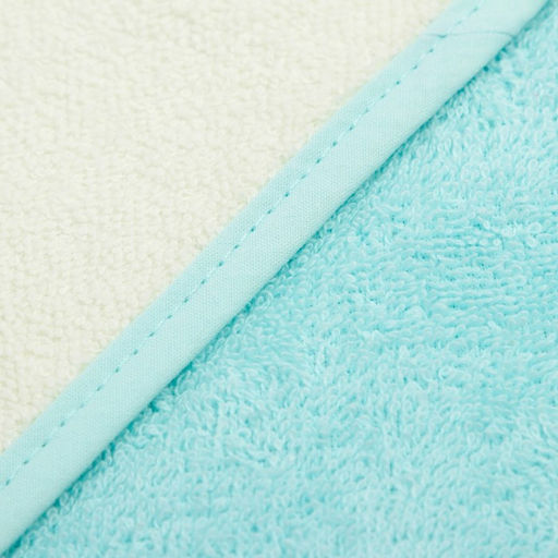 Полотенце уголок махровое Крошка Я, 75х75 см, цвет молочный/мятный, 100% хлопок, 360 г/м2  фото 2