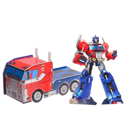 3D конструктор из пенокартона Transformers, Оптимус прайм, 2 листа, Трансформеры - Hasbro фото 5