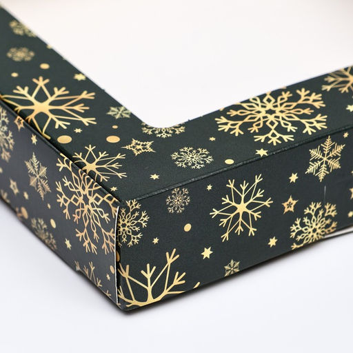 Цена за 5 шт. Коробка новогодняя складная «Праздничная ночь», 16×16×3 см