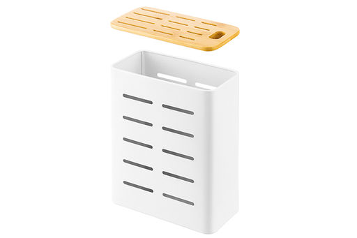 Подставка для ножей 17,5*9,3*21,5 см Белая + бамбуковая крышка - Elan gallery фото 7