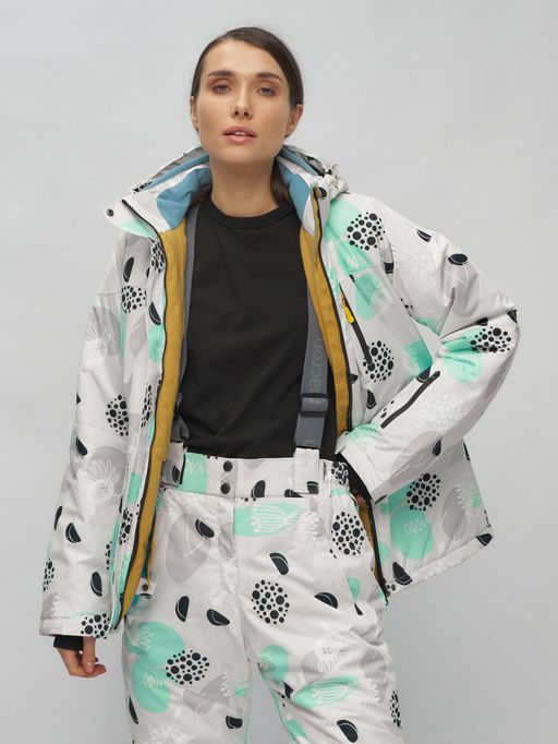 Горнолыжный костюм женский серого цвета 02302-1Sr - Chunmai фото 16