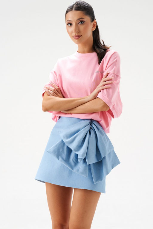 Юбка Annete А1427 А-силуэт деним мини  фото 7