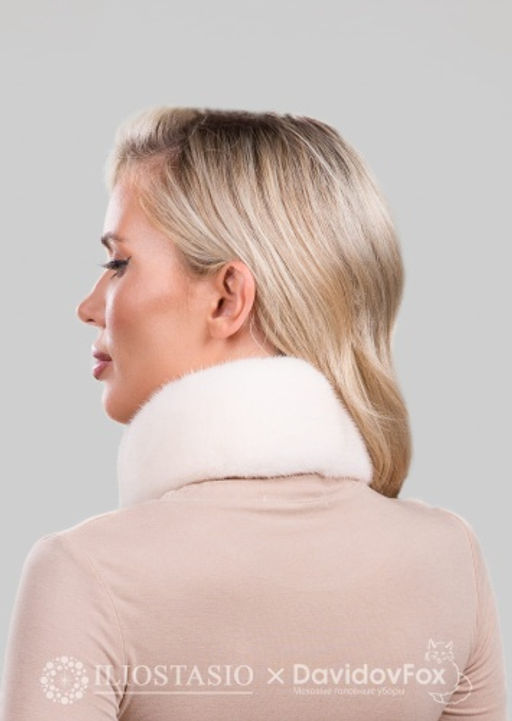 Шарф-воротник норка жемчуг