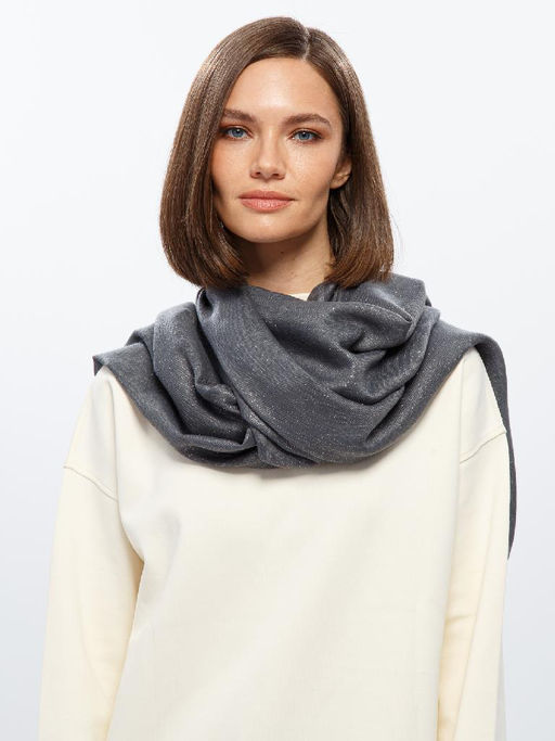 Палантин жен. виск+шерсть+люр 90х180 LSZ54-931-19 - Labbra фото 4