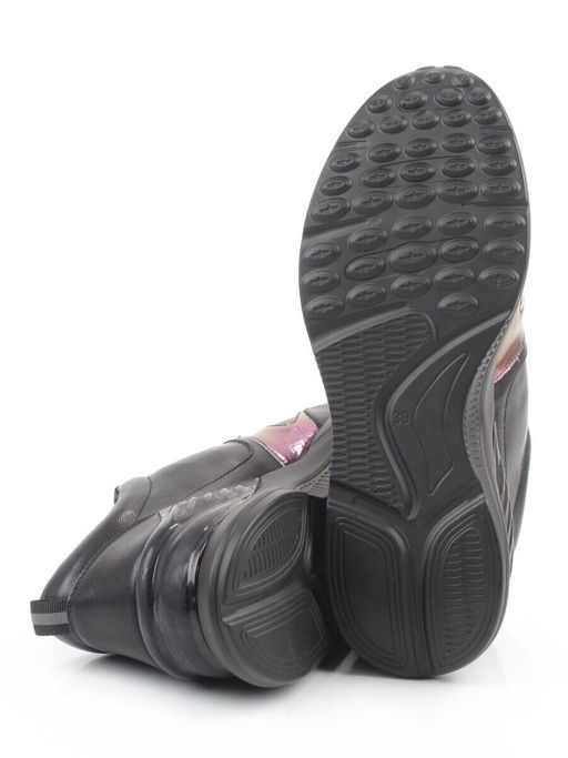 04-M27-21 BLACK Кроссовки женские (натуральная кожа)