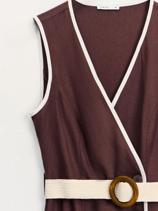 Платье макси с плетеным ремнем ZR2605022909-27 / Zarina