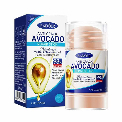 SADOER Универсальный крем-стик с экстрактом авокадо для ухода за кожей лица, рук, ног и тела, 40гр.  фото 6