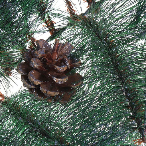 Гирлянда хвойная новогодняя «Серебро с шишками» ёлочная, 270 см, 110 веток