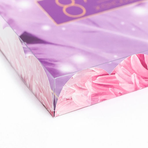 Цена за 5 шт. Коробка для печенья, С 8 Марта 21?21?3