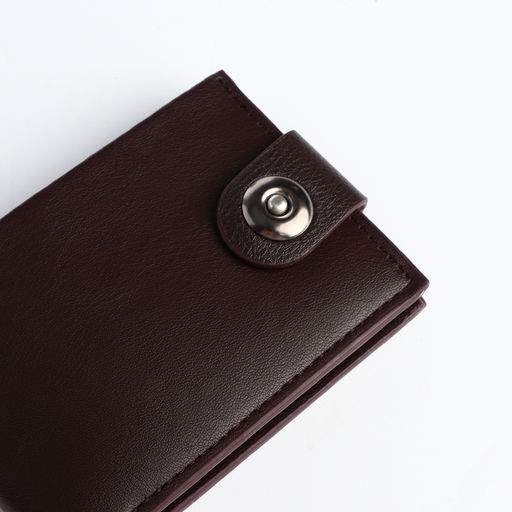 Портмоне мужское на магните, отдел для карт, купюр, коричневый