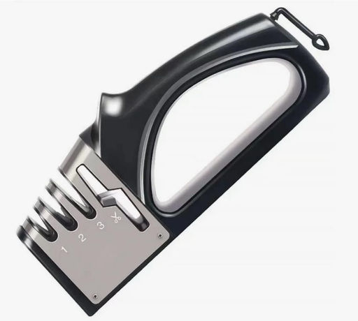 Универсальная точилка для ножей, ножниц, с тремя слотами / Ножеточка ручная 4в1 - Zebo фото 4