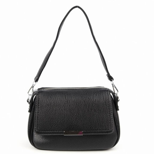 Женская сумка через плечо из эко кожи 8857 Блек - Cidirro фото 2