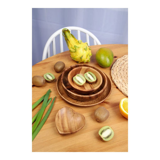 Миска сервировочная деревянная Walmer Organic средняя, 0.4 л, цвет темное дерево  фото 4