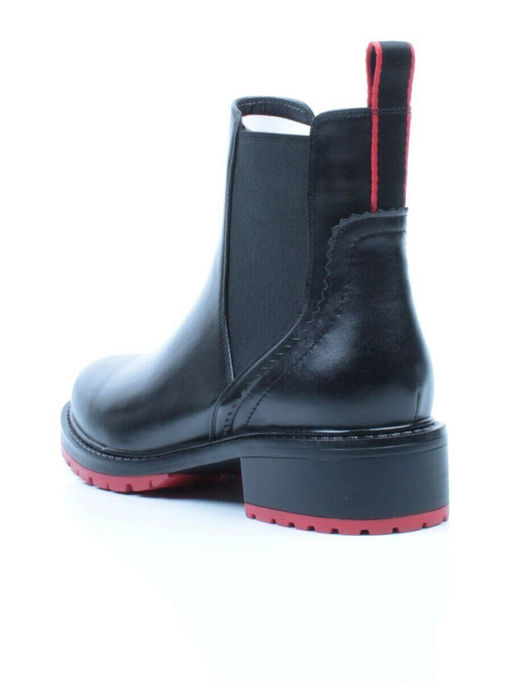 01-CA169-21B100M BLACK Ботинки демисезонные женские (натуральная кожа, байка)