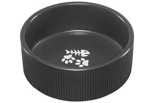 Миска для домашних питомцев 300 мл 12,5*12,5*6 см, с бамбуковой подставкой, темно-серая - Elan gallery фото 7