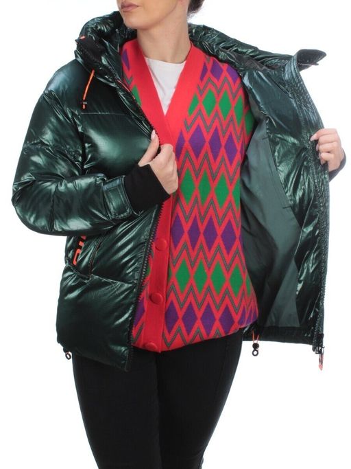 8100 DK. GREEN Пальто женское зимнее JARIUS (200 гр. холлофайбера) - Fashion фото 9