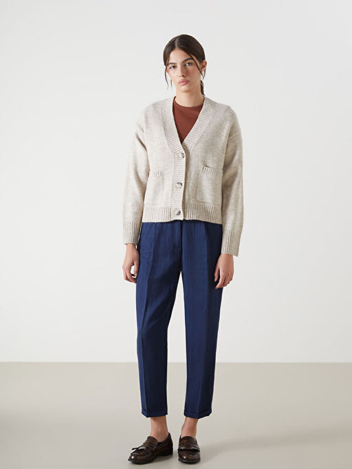 V Yaka Kad?n Triko H?rka