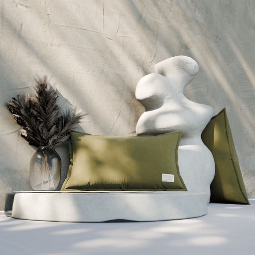 Подушка Этель, 30х50+1 см, зеленый, 100% хлопок  фото 2