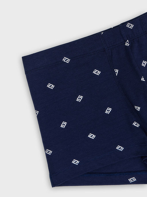 Цена за 2 штуки! Трусы боксеры мужские синие с узором - Mark formelle фото 8