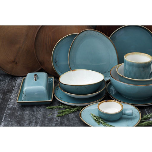 Блюдо для подачи Magistro «Церера», 21×18.7 см, фарфор, голубое