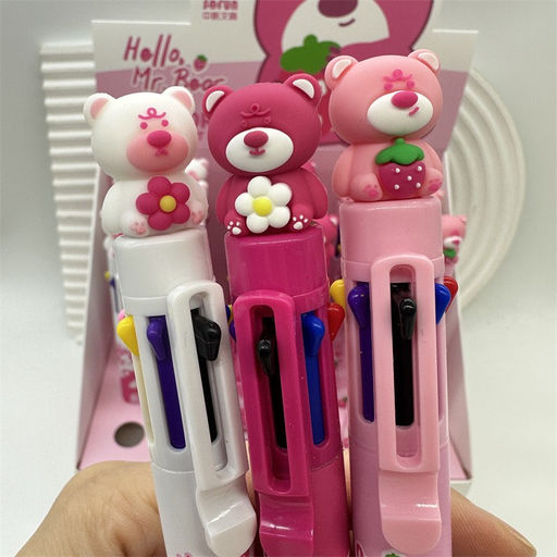 Разноцветная ручка 8 в 1 "Hello, Mr. Bear", pink