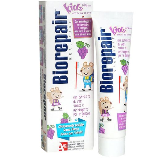 Зубная паста детская виноград 50 мл с 0 -6лет Kids uva Biоrераir