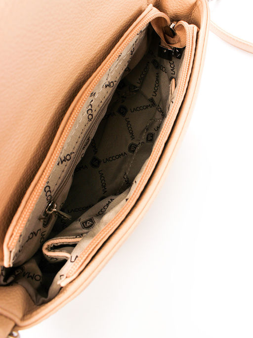 LACCOMA сумка Молли-Y2005-телесный эко кожа хлопок фото 6