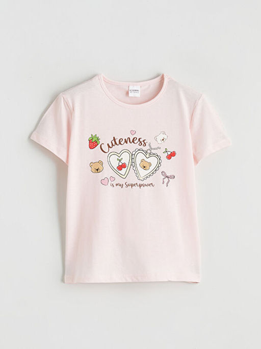 Bask?l? K?z ?ocuk Pijama Tak?m?