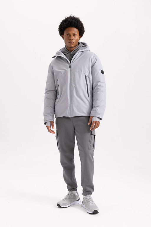 Водоотталкивающее водонепроницаемое пальто приталенного кроя DeFactoFit с капюшоном  фото 2