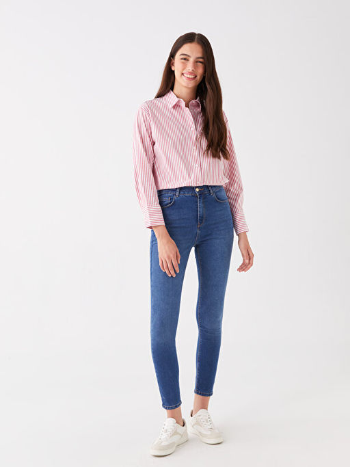 Y?ksek Bel J?piter S?per Skinny Fit Kad?n Jean Pantolon