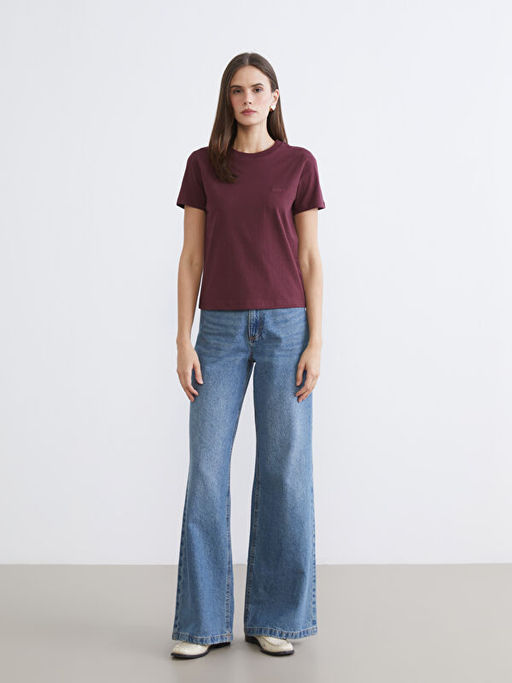 Bisiklet Yaka Kad?n Ti??rt