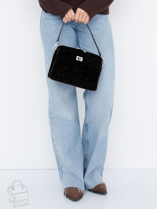 Сумка женская кожаная 6169Q black Polina&Eiterou