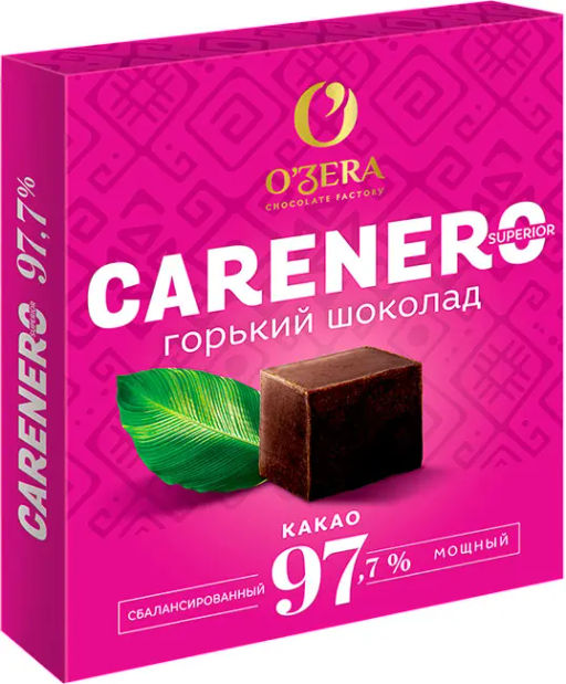 OZera, шоколад Carenero Superior, содержание какао 97,7%, 90 г - O`zera фото 2