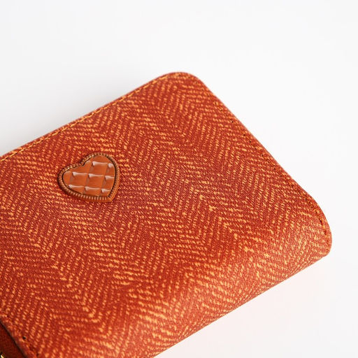 Кошелёк на молнии «Сердечко», рыжий