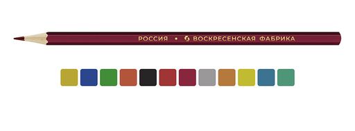 ВКФ Царевны Набор карандашей металлик Царевны TSR-MCP-6012 заточенный 8 х 12 цв