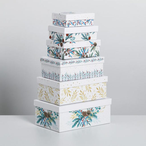 Набор новогодних подарочных коробок 10 в 1 «Счастливого Нового года», 12×7×4 - 32.5×20×12.5 см