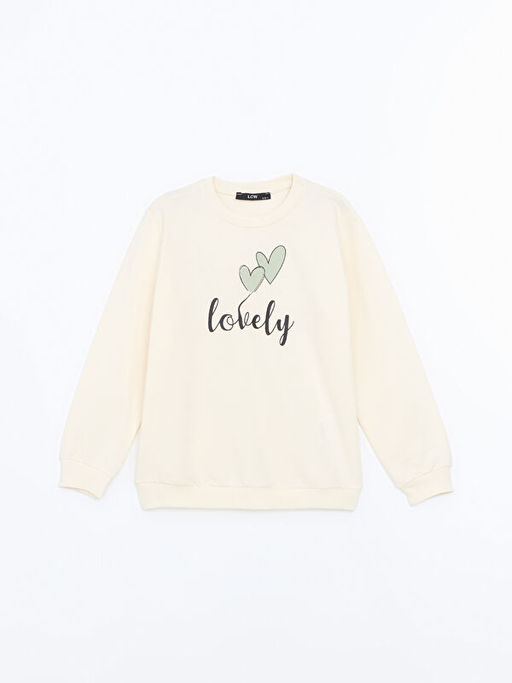 Bisiklet Yaka K?z ?ocuk Sweatshirt