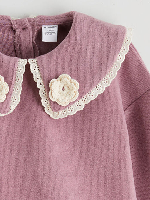 Bebe Yaka K?z ?ocuk Sweatshirt ve E?ofman Alt?