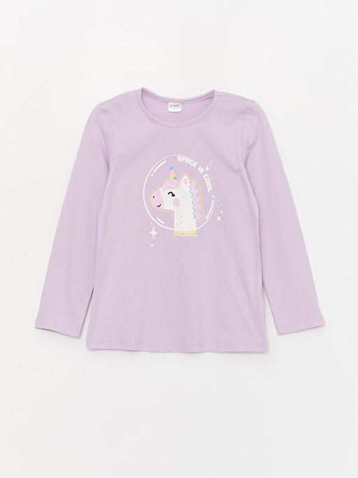 Bisiklet Yaka K?z ?ocuk Pijama ?st