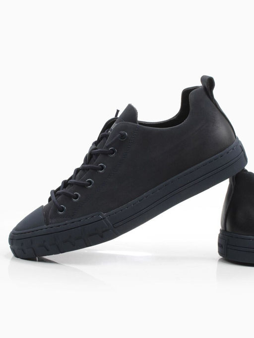 03-N72699-3 DK. BLUE Полуботинки спортивные мужские (натуральная кожа (нубук))