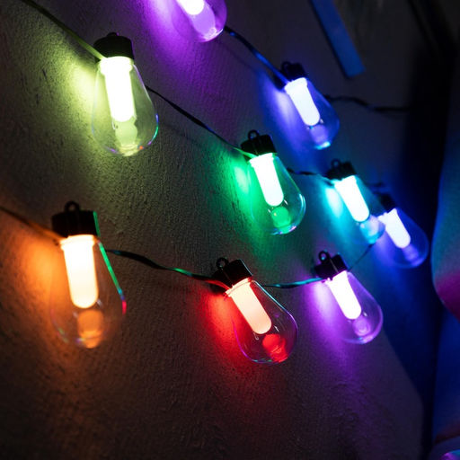 Умная гирлянда Нить 6 м с насадками Лампочки, IP20, тёмная нить, 20 LED, свечение RGB, USB - Luazon lighting фото 2