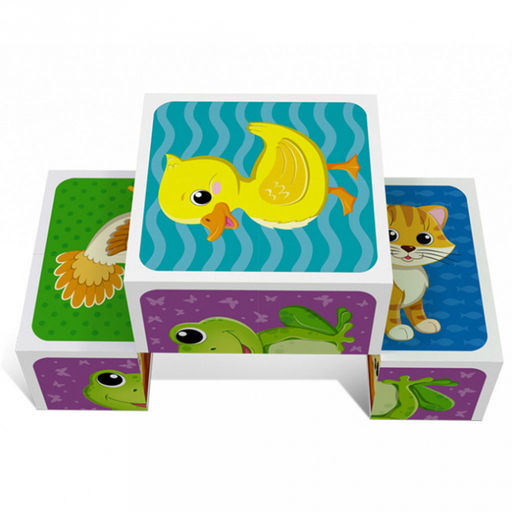 Игрушка "Кубик трансформер "Животные" 8х8х8см, полистирол, картонная коробка в ту пленке, "Stellar" (Россия)