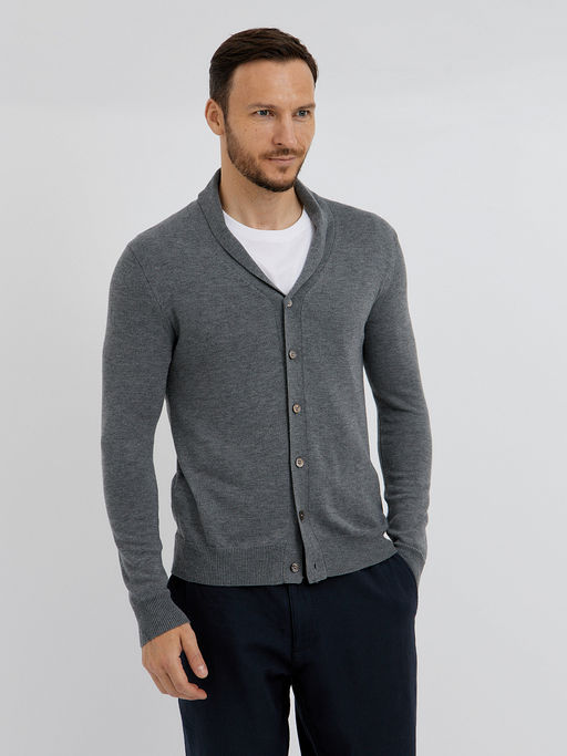 мужской базовый кардиган на пуговицах - Glenfield фото 10