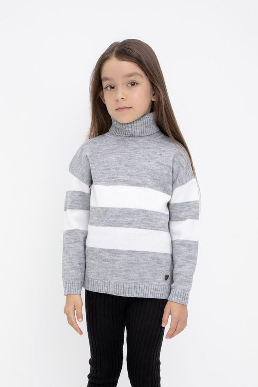 Crockid _ КВ 30134/ш/св.серый меланж джемпер для дев