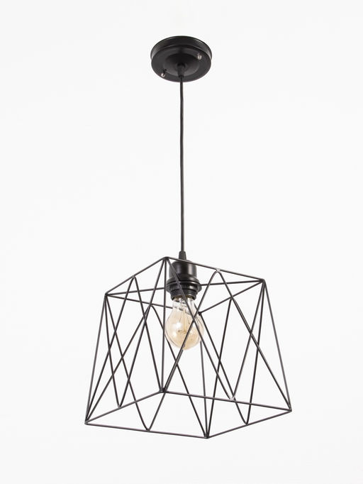 Светильник подвесной 1117/1, E27, 40 Вт, 22.5×70 см, чёрный