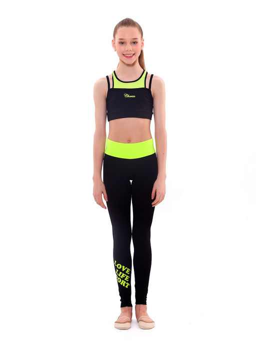 1710 Лосины с рисунком Love Life Sport из бифлекса - Chersa фото 4
