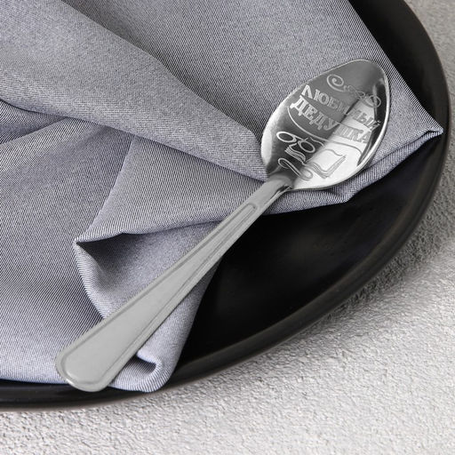 Цена за 2 шт. Ложка чайная с гравировкой Любимый дедушка, на подарочной открытке, 3?14 см