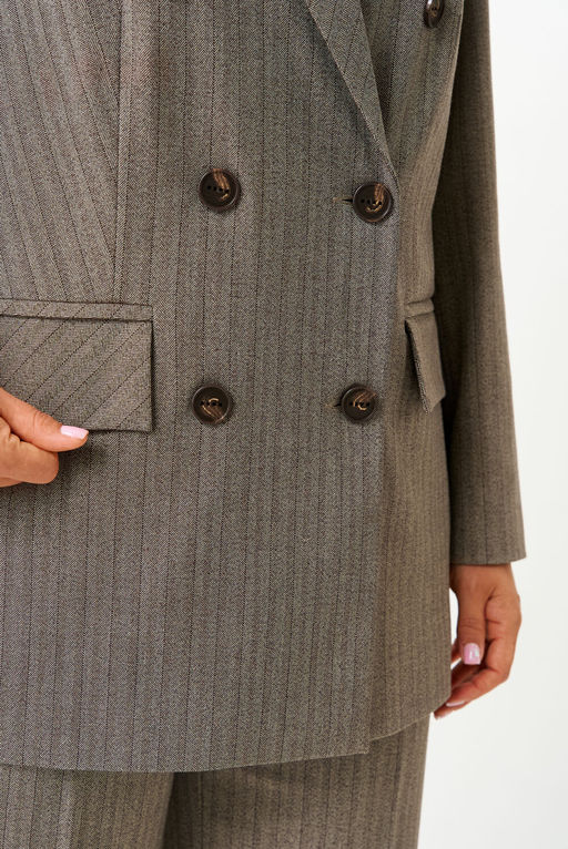 Костюм БелЭльСтиль 848/601 елочка коричневая  фото 2